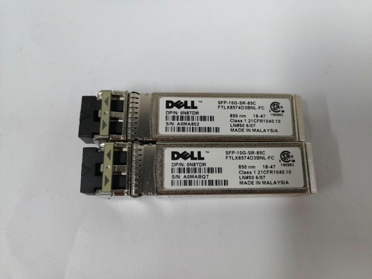 0N8TDR डेल ट्रांसीवर SFP + 10GbE SR 850nm 300m डुप्लेक्स एलसी