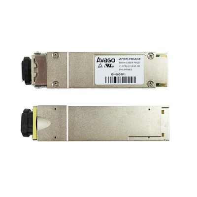 40G QSFP+ SR4 850nm 150m MTP / MPO मल्टीमोड फाइबर ऑप्टिकल मॉड्यूल Avago ब्रांड