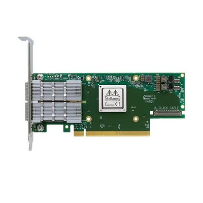 Mellanox MCX654106A-ECAT कनेक्ट-6 डेटा सेंटर आंतरिक सर्वर PCIe स्टॉक के लिए दोहरी-पोर्ट QSFP56 100GbE वायर्ड नेटवर्क कार्ड
