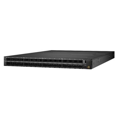 NVIDIA MQM9790-NS2R क्वांटम-2 1U NDR 400Gb/s इन्फिनिबैंड स्विच 64 पोर्ट 32 OSFP अनमैनेज्ड रिवर्स C2P एयरफ्लो AI क्लस्टर DGX H100 के लिए