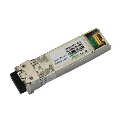 10Gb/S 60km BIDI ऑप्टिकल ट्रांसीवर Sfp डुप्लेक्स LC कनेक्टर