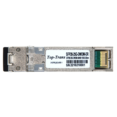 25g Sfp28 DWDM ट्रांसीवर 25GBASE CPRI C बैंड 40KM SMF डुअल LC DOM 5G IoT एक्सेस के लिए