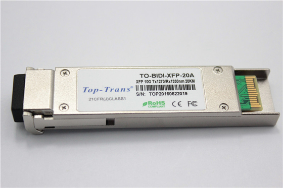 20Km 10G SFP मॉड्यूल 1270nm 1330nm 10GBASE-BX XFP MSA RoHS