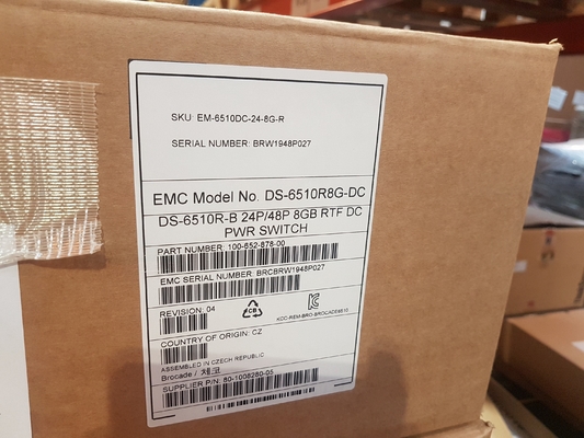 EMC DS6510B 24 पोर्ट एक्टिव 8GB ब्रोकेड सैन स्विच EM-6510-24-8G-R