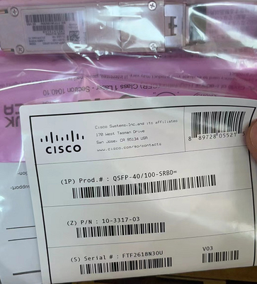 सिस्को QSFP-40 QSFP28 ऑप्टिकल ट्रांसीवर 10-3317-01 40GBASE और 100G SR BiDi