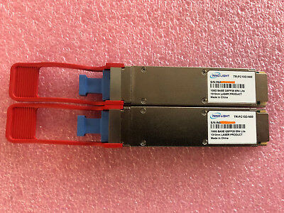 InnoLight 100Gb/s QSFP28 ER4 लाइट दोहरी दरें ऑप्टिकल ट्रांसीवर TR-FC13D-NSN
