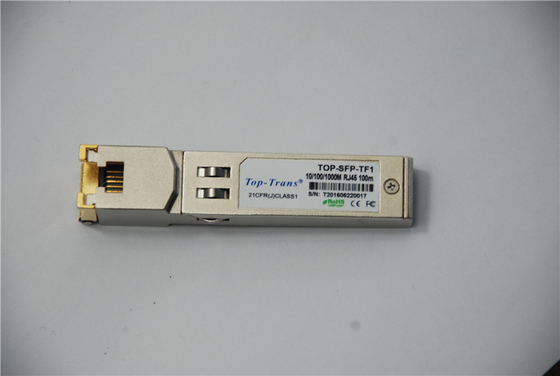 Gigabit ईथरनेट Fortinet FG-TRAN-GC संगत कॉपर RJ45 SFP 100m