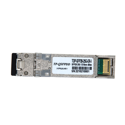 टॉप ट्रांस MSA और TAA 25GBase-ER SFP28 ट्रांसीवर SMF 1310nm 40km LC DOM