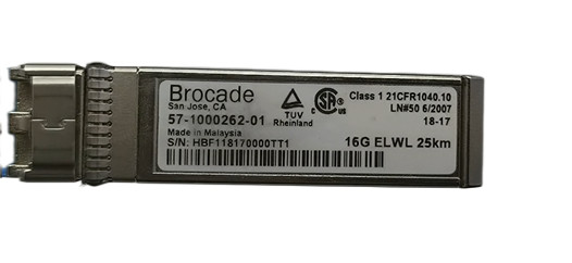 ब्रोकेड 57-1000262-01 FC SFP+ ट्रांसीवर SFP+16G ELWL 1310nm 25km सिंगल मोड