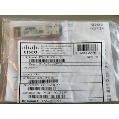 सिस्को 8Gbps DS-SFP-FC8G-LW फाइबर चैनल SFP+ मॉड्यूल लंबी वेवलेंथ ऑप्टिक्स