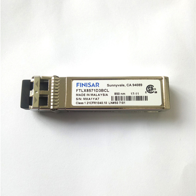 FTLX8571D3BCL 850nm मल्टीमोड डेटाकॉम ऑप्टिकल मॉड्यूल Finisar 10G SFP+ 10GBASE-SR/SW 10G ईथरनेट के लिए
