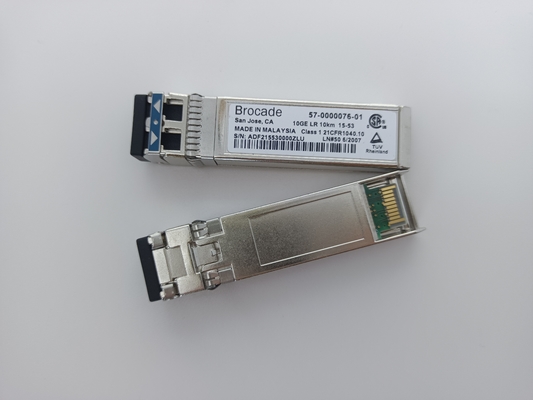 ब्रोकेड 57-0000076-01 FC SFP ट्रांसीवर XBR-000182 10GBASE-LR SFP+ 1310nm 10G LWL ऑप्टिकल मॉड्यूल