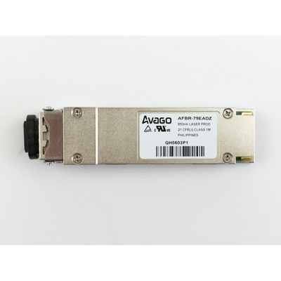40G QSFP+ SR4 850nm 150m MTP / MPO मल्टीमोड फाइबर ऑप्टिकल मॉड्यूल Avago ब्रांड