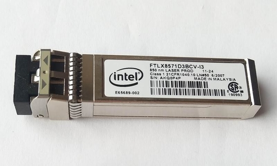 InteI FTLX8571D3BCV-I3 10GBASE-SR 850nm SFP+ ऑप्टिकल ट्रांसीवर मॉड्यूल
