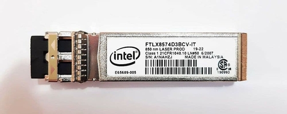 Intel FTLX8574D3BCV-IT 1G/10G 850nm मल्टीमोड डेटाकॉम SFP+ ऑप्टिकल ट्रांसीवर मॉड्यूल