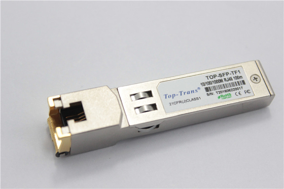 कॉपर RJ45 SFP 1GbE 1000BASE-T ट्रांसीवर मेलानॉक्स MC3208411-T