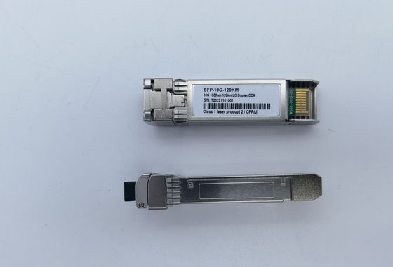 10G SFP+ ZR+ 1550nm 80km 100km 120km SMF लॉन्ग हॉल ऑप्टिकल ट्रांसीवर