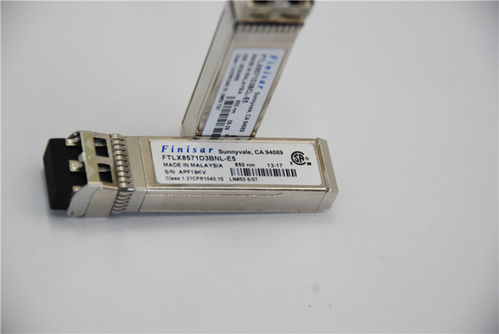 मूल Finisar FTLX8571D3BNL मॉड्यूल अनुरूप 10Gb/S 850nm SFP+ ऑप्टिकल डेटाकॉम ट्रांससीवर
