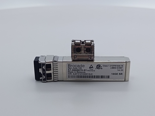 ब्रोकेड 57-0000075-01 XBR-000180 ऑप्टिक ट्रांससीवर 10G-SR MMF SFP+ - LC 300m 850nm DDM मॉड्यूल