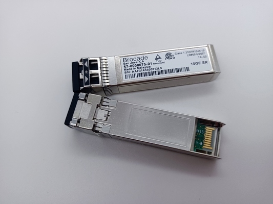 ब्रोकेड 57-0000075-01 XBR-000180 ऑप्टिक ट्रांससीवर 10G-SR MMF SFP+ - LC 300m 850nm DDM मॉड्यूल