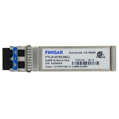 मूल Finisar FTLX1475D3BCL-FC RoHS-6 अनुरूप 10Gb/S 10km 1310nm SMF डेटाकॉम SFP+ ट्रांससीवर