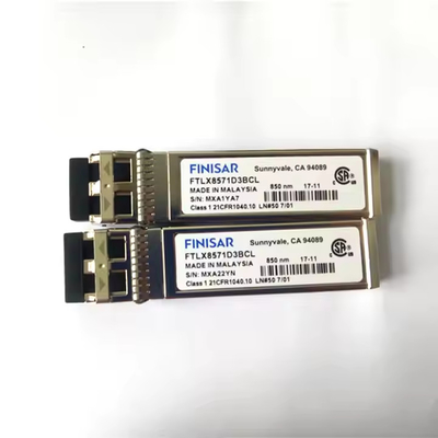 फिनिसार FTLX8571D3BCL 10Gb/s 850nm मल्टीमोड डेटाकॉम SFP+ ट्रांससीवर ऑप्टिक 10G ईथरनेट के लिए MPO POE 4G संगत SM