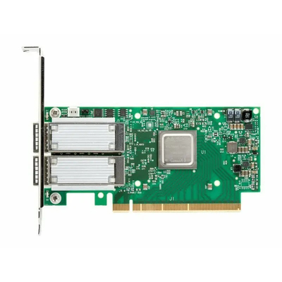 Mellanox ConnectX-6 25GbE डुअल-पोर्ट SFP28 PCIe 4.0 X 8 उच्च ब्रैकेट ईथरनेट इंटरफ़ेस PCIe4 के साथ नया नेटवर्क एडाप्टर कार्ड।0