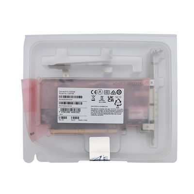 मेल्लानोक्स MCX516A-CCAT कनेक्टएक्स-5 EN 100GbE डुअल-पोर्ट QSFP28 PCIe3.0 X 16 इंटरफ़ेस कार्ड लंबा और छोटा ब्रैकेट 4G फाइबर कनेक्टिविटी