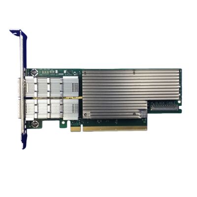 NVIDIA Connect-6 VPI सीरीज़ MCX654106A-HCAT ईथरनेट नेटवर्क इंटरफ़ेस कार्ड PCIe 3.0x16 डुअल पोर्ट 200Gb/s QSFP56 सर्वर