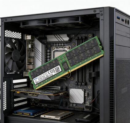 सैमसंग M321R8GA0PB0-CWMCJ 64GB DDR5 5600MT/s (PC5-44800) ECC RDIMM 2Rx4 1.1V सर्वर मेमोरी रैम