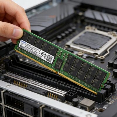 एंटरप्राइज़ सर्वर के लिए मूल सैमसंग M321R8GA0PB0-CWMCJ 64GB DDR5 ECC RDIMM 288-पिन