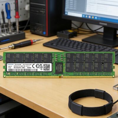 एंटरप्राइज़ सर्वर के लिए मूल सैमसंग M321R8GA0PB0-CWMCJ 64GB DDR5 ECC RDIMM 288-पिन