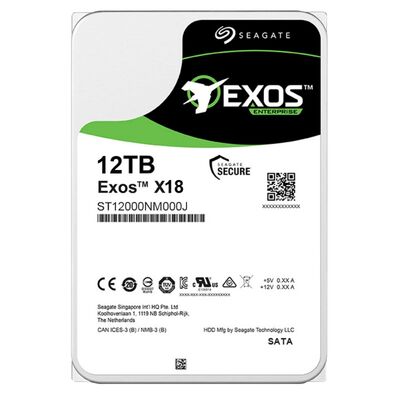 सीगेट ST12000NM000J एक्सोस X18 12TB SATA3 7200RPM 256MB एंटरप्राइज़ सर्वर HDD