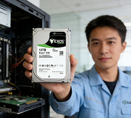 सीगेट ST12000NM000J एक्सोस X18 12TB SATA3 7200RPM 256MB एंटरप्राइज़ सर्वर HDD