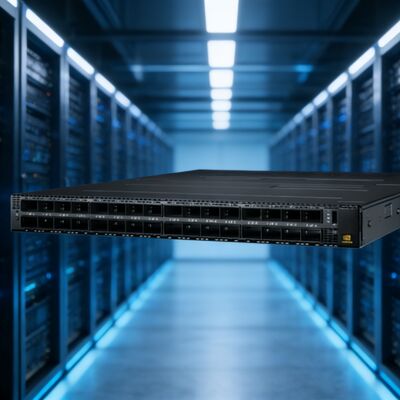 NVIDIA MQM9790-NS2R क्वांटम-2 1U NDR 400Gb/s इन्फिनिबैंड स्विच 64 पोर्ट 32 OSFP अनमैनेज्ड रिवर्स C2P एयरफ्लो AI क्लस्टर DGX H100 के लिए