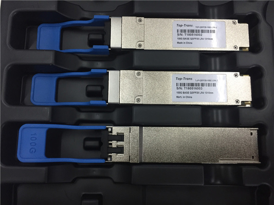 CWDM4 MSA 1310NM 10km LR4 ट्रांसीवर का शीर्ष ट्रांस 100G QSFP28 मॉड्यूल