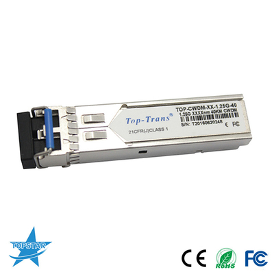 Toptrans CWDM SFP ऑप्टिकल ट्रांसीवर SMF SFP 1.25G 1310nm 40km