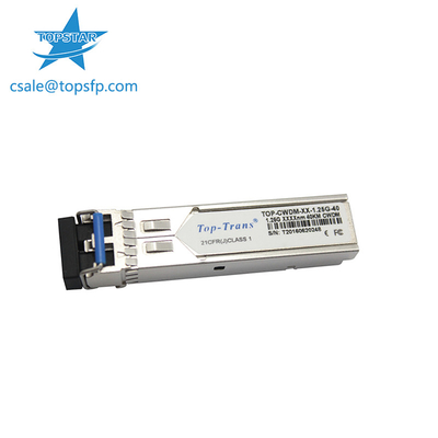 Toptrans CWDM SFP ऑप्टिकल ट्रांसीवर SMF SFP 1.25G 1310nm 40km