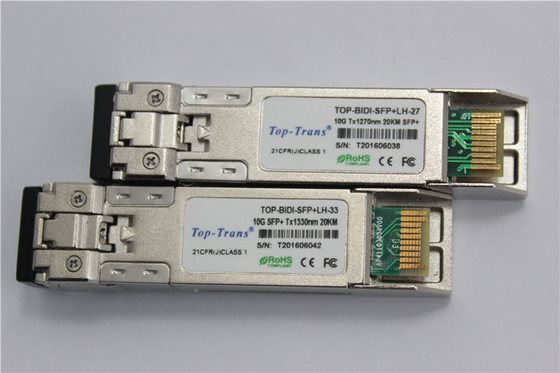 रोह्स 20km 10G SFP मॉड्यूल हॉट प्लगेबल 1.5W कम खपत