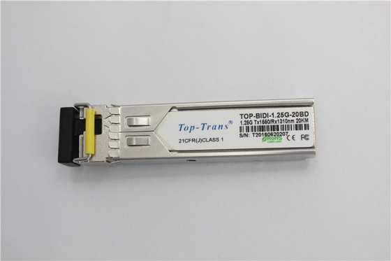Toptrans BIDI 1.25G 1310nm 1550nm SFP ऑप्टिकल ट्रांसीवर 25Km