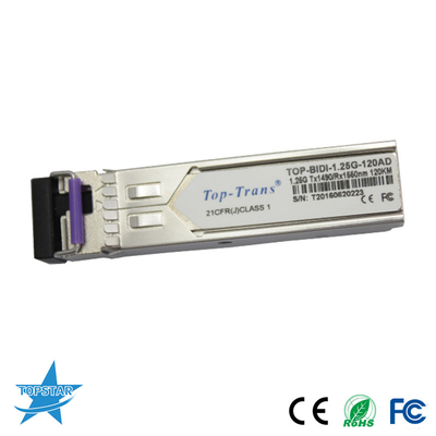 1310/1550nm 120KM SFP ऑप्टिकल ट्रांसीवर 1.25G बीड़ी SFP मॉड्यूल