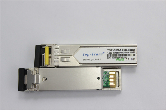 40km SFP द्विदिश ट्रांसीवर 1.25Gbps Tx1490nm Rx1310nm